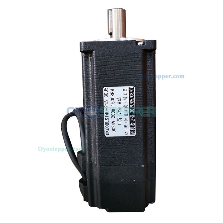 Oukeda Brushless DC Motor 127Ncm 200W 24V 1800RPM 3 Phase Φ60mm Keyway